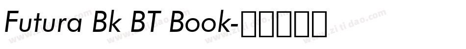 Futura Bk BT Book字体转换